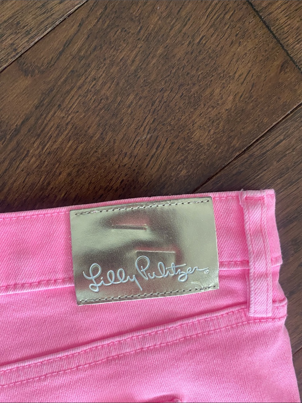 Lilly Pulitzer Neon Pink Cropped Straight Jeans - Picture 3 of 10
